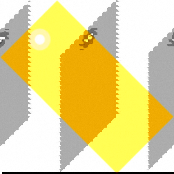 Blank Tag: 5-3/4'' High, Orange, Polypropylene