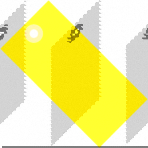 Blank Tag: 6-1/4'' High, Yellow, Polypropylene