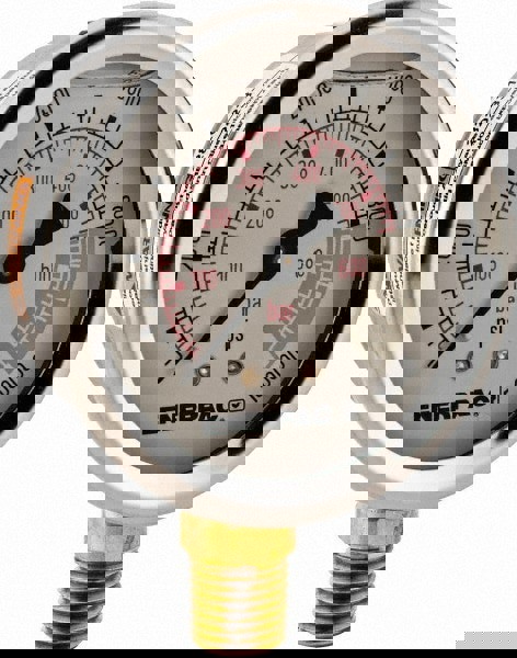 0 - 10,000 psi Liquid-Filled Hydraulic Pressure Gauge