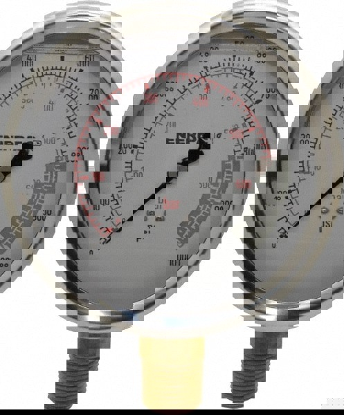 0 - 10,000 psi Liquid-Filled Hydraulic Pressure Gauge