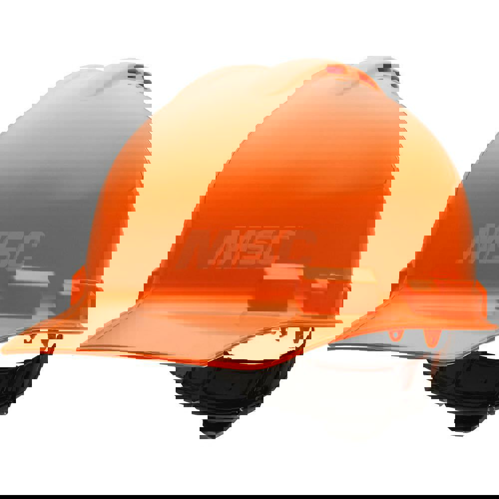 Hard Hat: Impact Resistant & Water Resistant, Front Brim, Class C, 4-Point Suspension