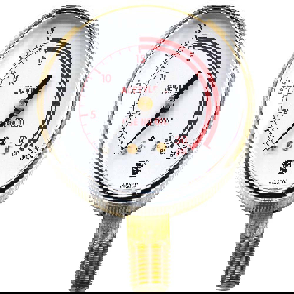 Brass Pressure Gauge, 1/4