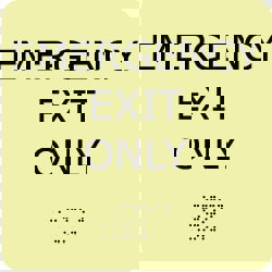 Emergency Exit Only, Plastic Exit Sign