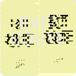 Exit Route, Plastic Exit Sign