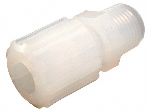 Compression Tube Male Straight Adapter: 1/8