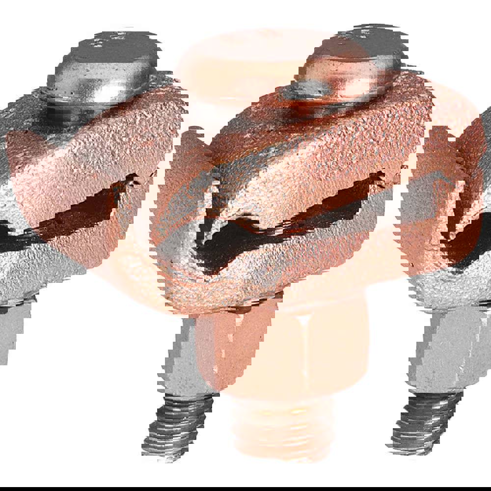 Grounding Clamps; Clamp Type: Grounding Clamp ; Compatible Wire Size (AWG): 8-4 ; Overall Length (Decimal Inch): 0.88 ; Material: Copper Alloy ; Standards Met: EU RoHS Indicator; RoHS EX Compliant; UL Listed Direct Burial