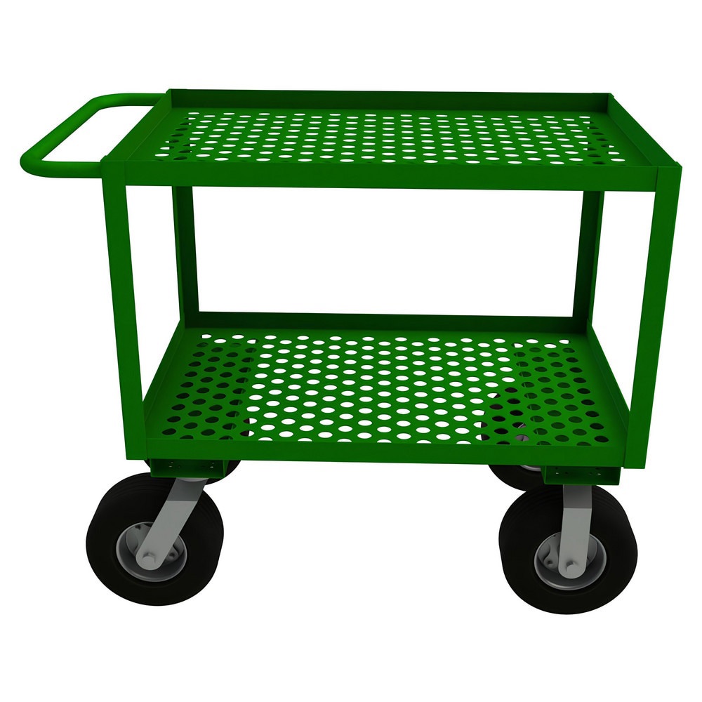 Carts; Cart Type: Garden ; Caster Type: 2 Swivel/2 Rigid ; Caster Material: Pneumatic ; Material: Steel ; Length (Inch): 42-1/4 ; Height (Inch): 35