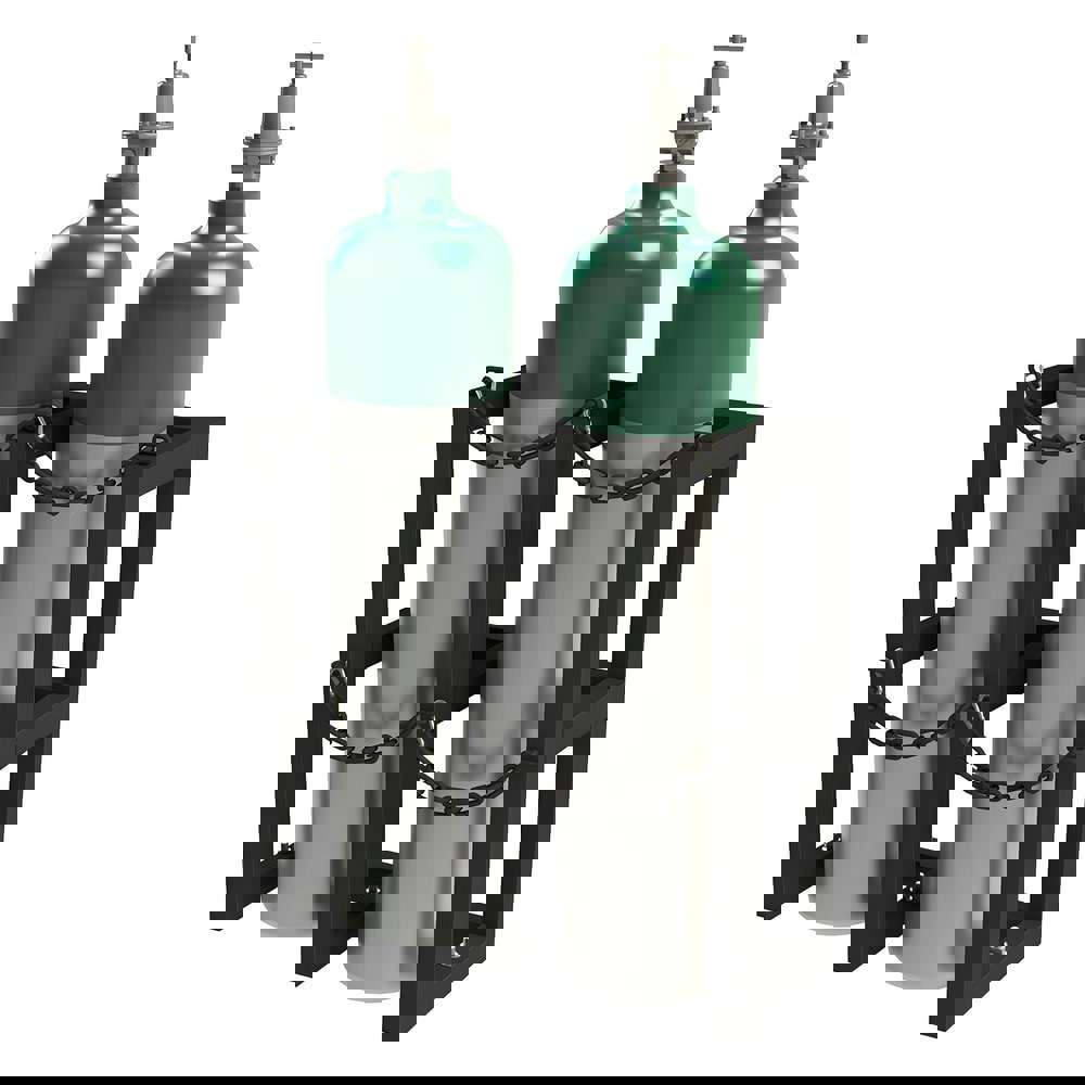 Gas Cylinder Carts, Racks, Stands & Holders; Gas Cylinder Rack Type: Two Cylinder Floor Stand ; Fits Cylinder Diameter: 11in ; Number Of Cylinders: 2 ; Overall Width: 30 ; Overall Height: 30in ; Material: Steel