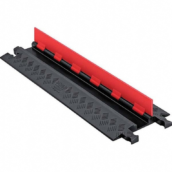 Floor Cable Cover: Polyurethane, 1 Channel, 3/4