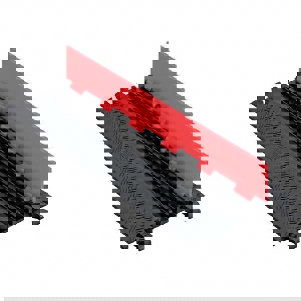 Floor Cable Cover: Polyurethane, 2 Channels, 3/4