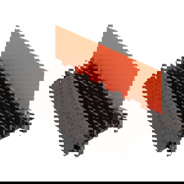 Floor Cable Cover: Polyurethane, 3 Channels, 2-1/4