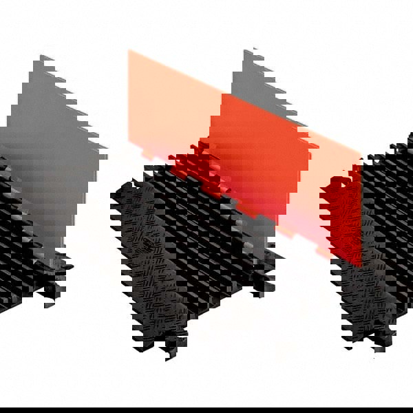 Floor Cable Cover: Polyurethane, 5 Channels, 1-1/4