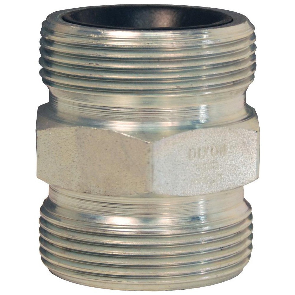 Ground Joint Hose Couplings; Thread Type: MNPSM ; Thread Size: 1 ; Type: Double Spud ; Material: Plated Steel ; Size: 1/2 in ; Style: Double Spud