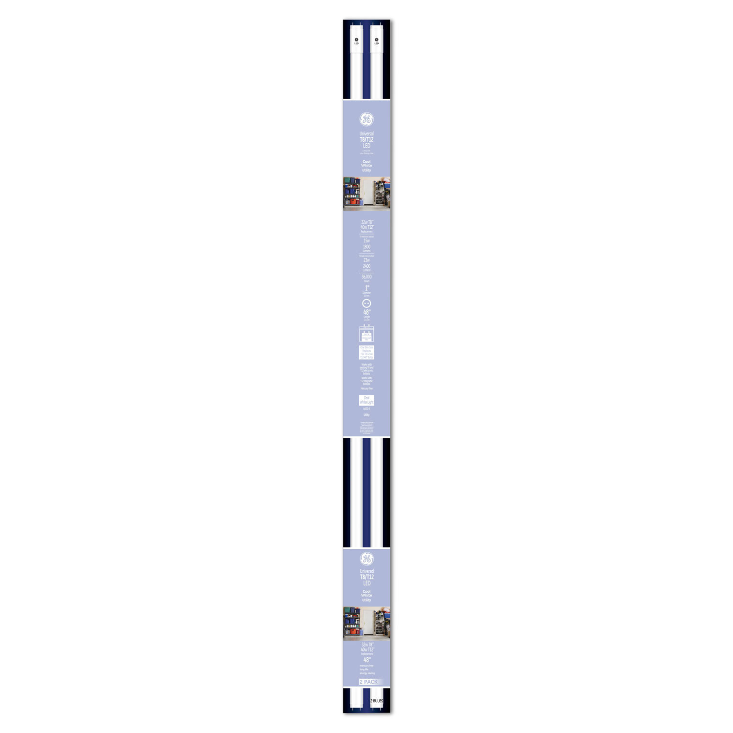 BULB,GE 3500K 15W LED T8