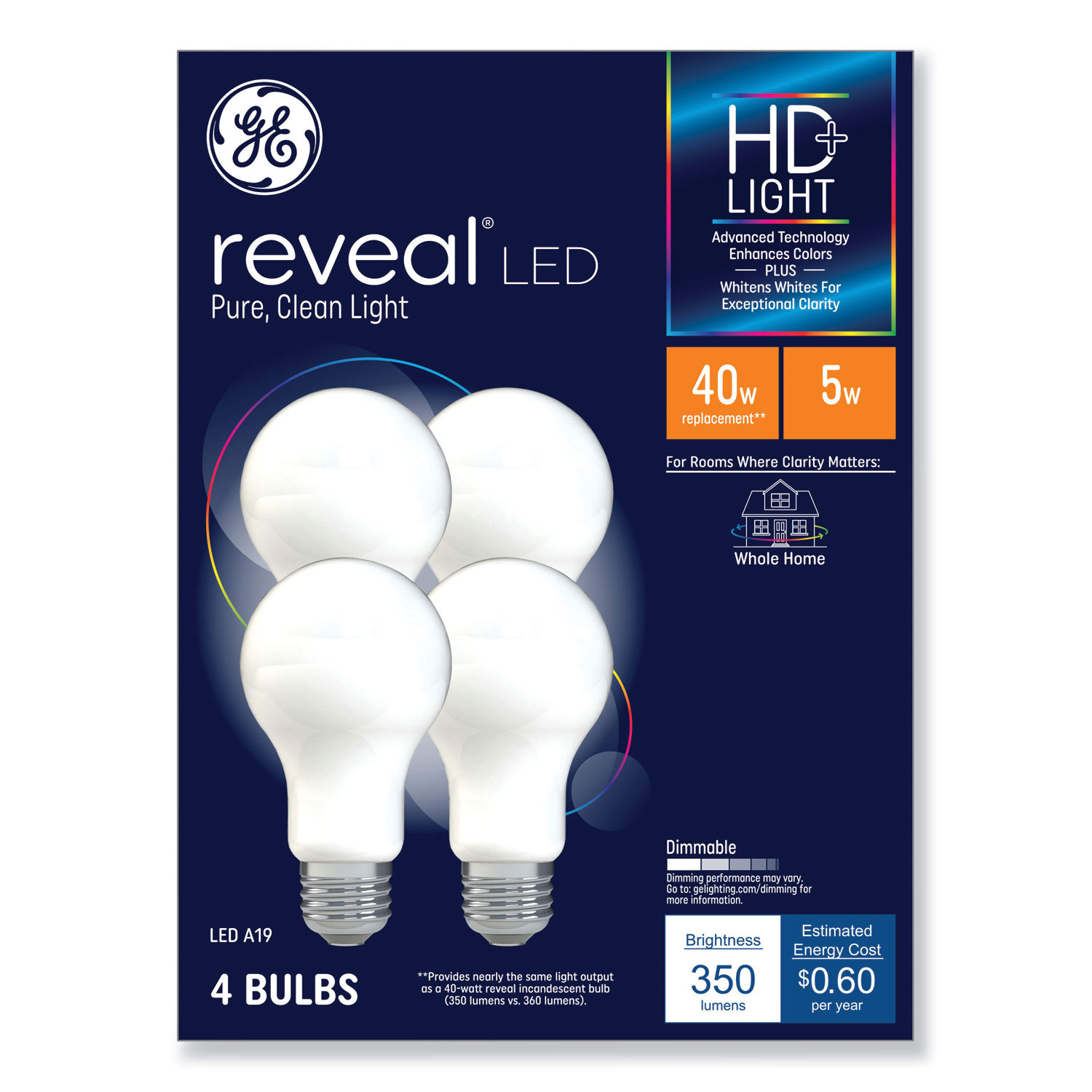 BULB,LIGHT,LED5DAGRVL,4PK