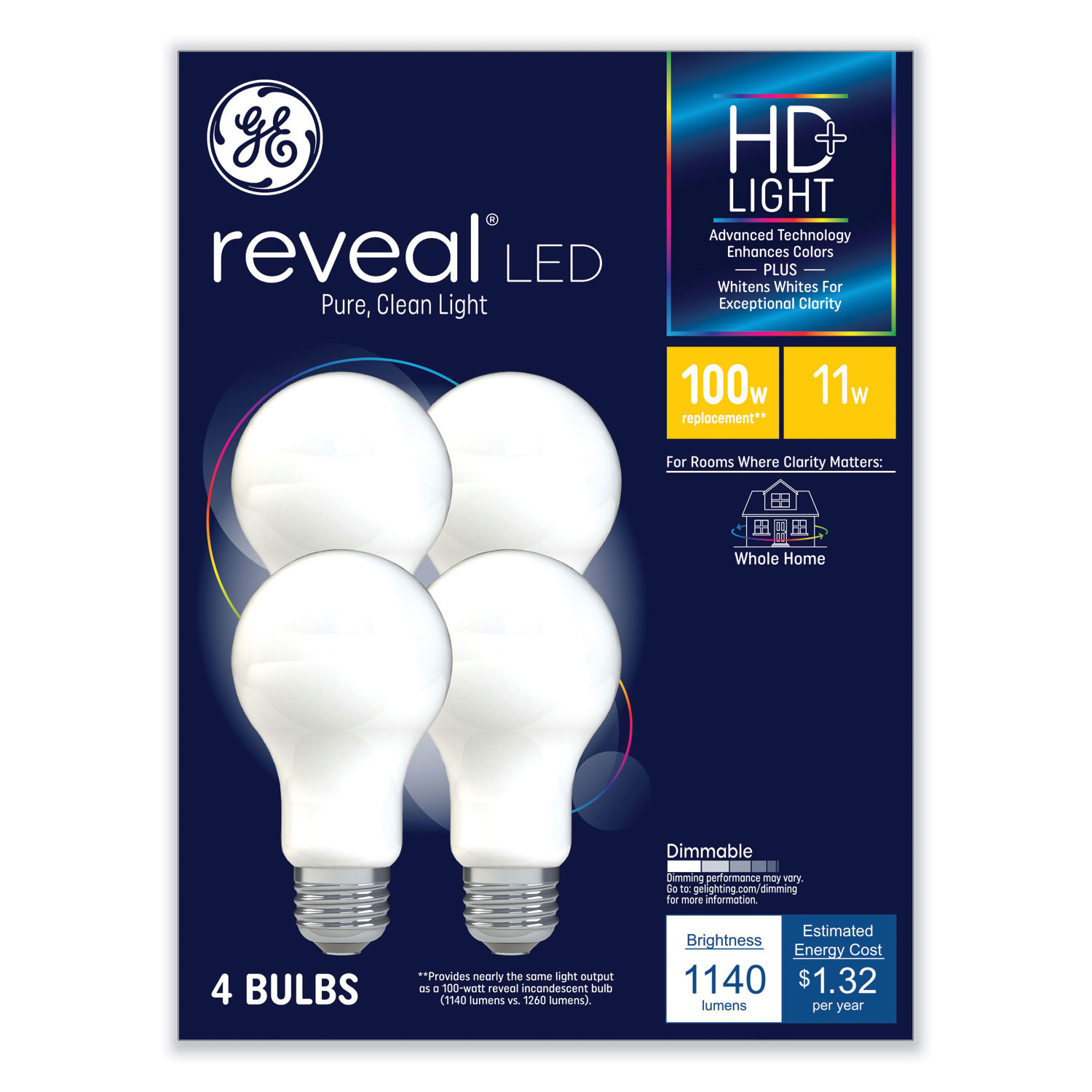 BULB,LED11DA19M/RVLGW-4P