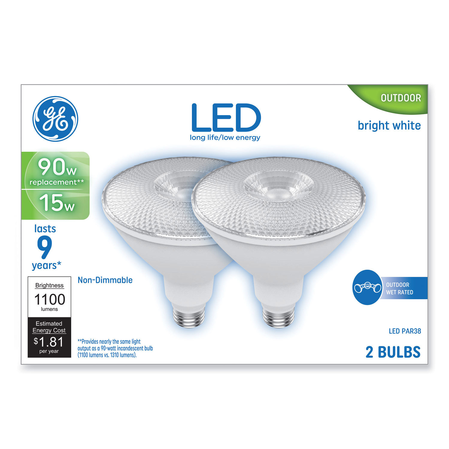 BULB,LED15P38/WWFLB,2PK