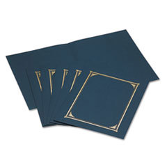 6 Pc Certificate & Document Holder: Navy Blue