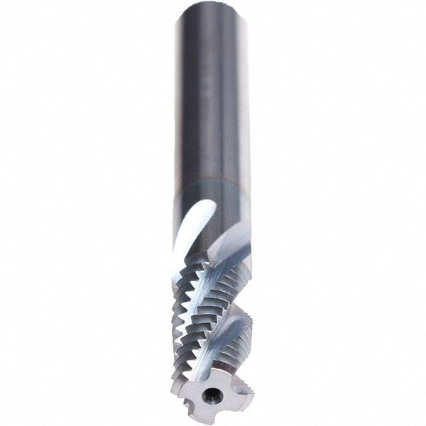 Helical Flute Thread Mill: 1/2-20, Internal, 4 Flute, 10.00 mm Shank Dia, Solid Carbide