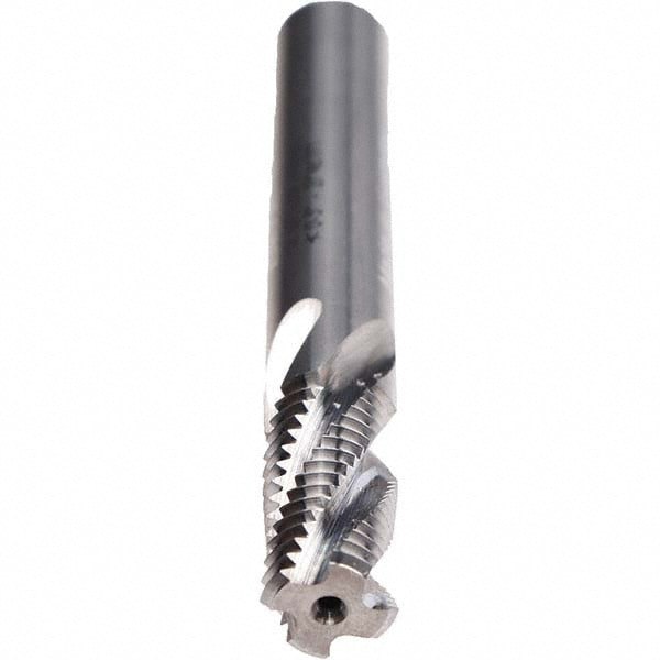 Helical Flute Thread Mill: 11/16-10, Internal, 4 Flute, Solid Carbide