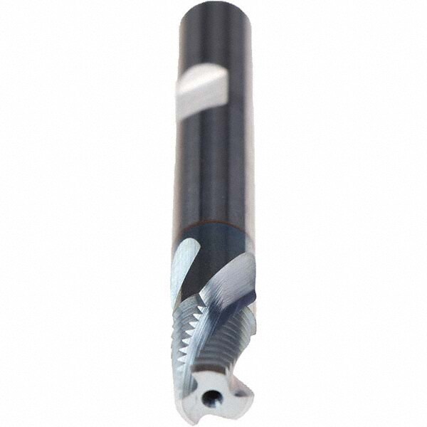 Helical Flute Thread Mill: 1/8-27, Internal, 3 Flute, Solid Carbide