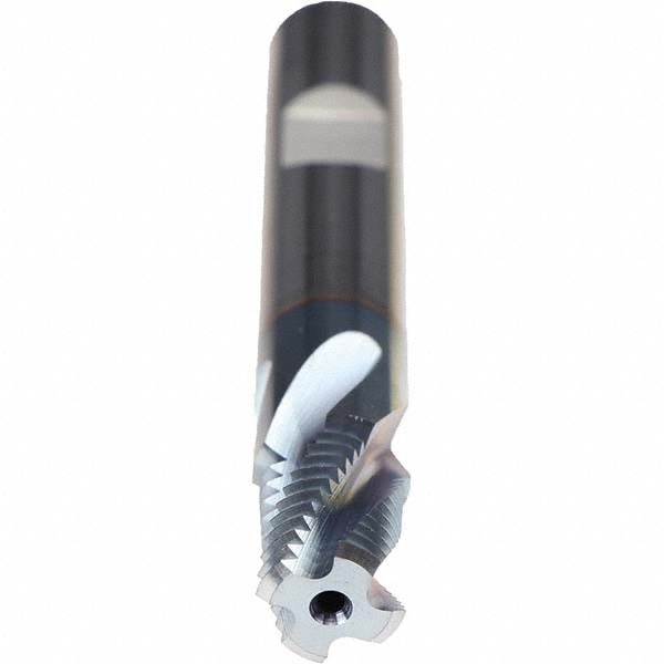 Helical Flute Thread Mill: 1/4-18, Internal, 4 Flute, Solid Carbide