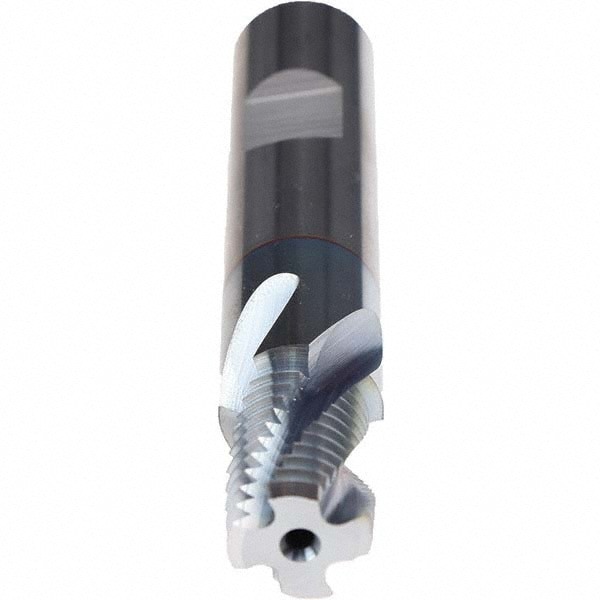 Helical Flute Thread Mill: 1/2-14, Internal, 4 Flute, Solid Carbide