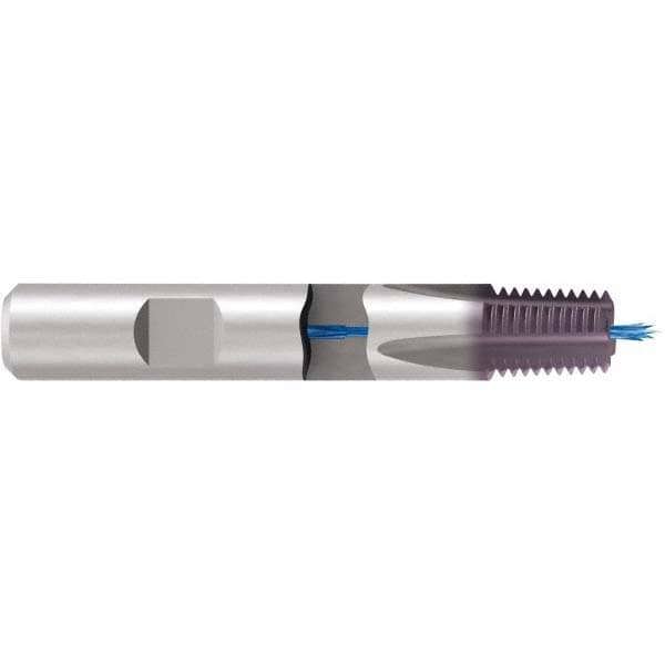 Straight Flute Thread Mill: 3/8-18, Internal, 4 Flutes, Solid Carbide