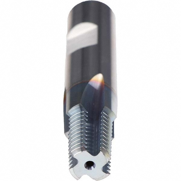 Straight Flute Thread Mill: 1/2-14, Internal, 4 Flutes, Solid Carbide