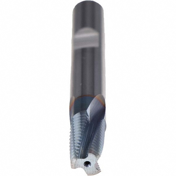 Helical Flute Thread Mill: 1/8-27, Internal, 3 Flute, Solid Carbide