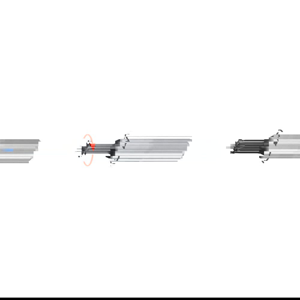 Helical Flute Thread Mill: 1/4-28, 6 Flute, 6.00 mm Shank Dia, Solid Carbide
