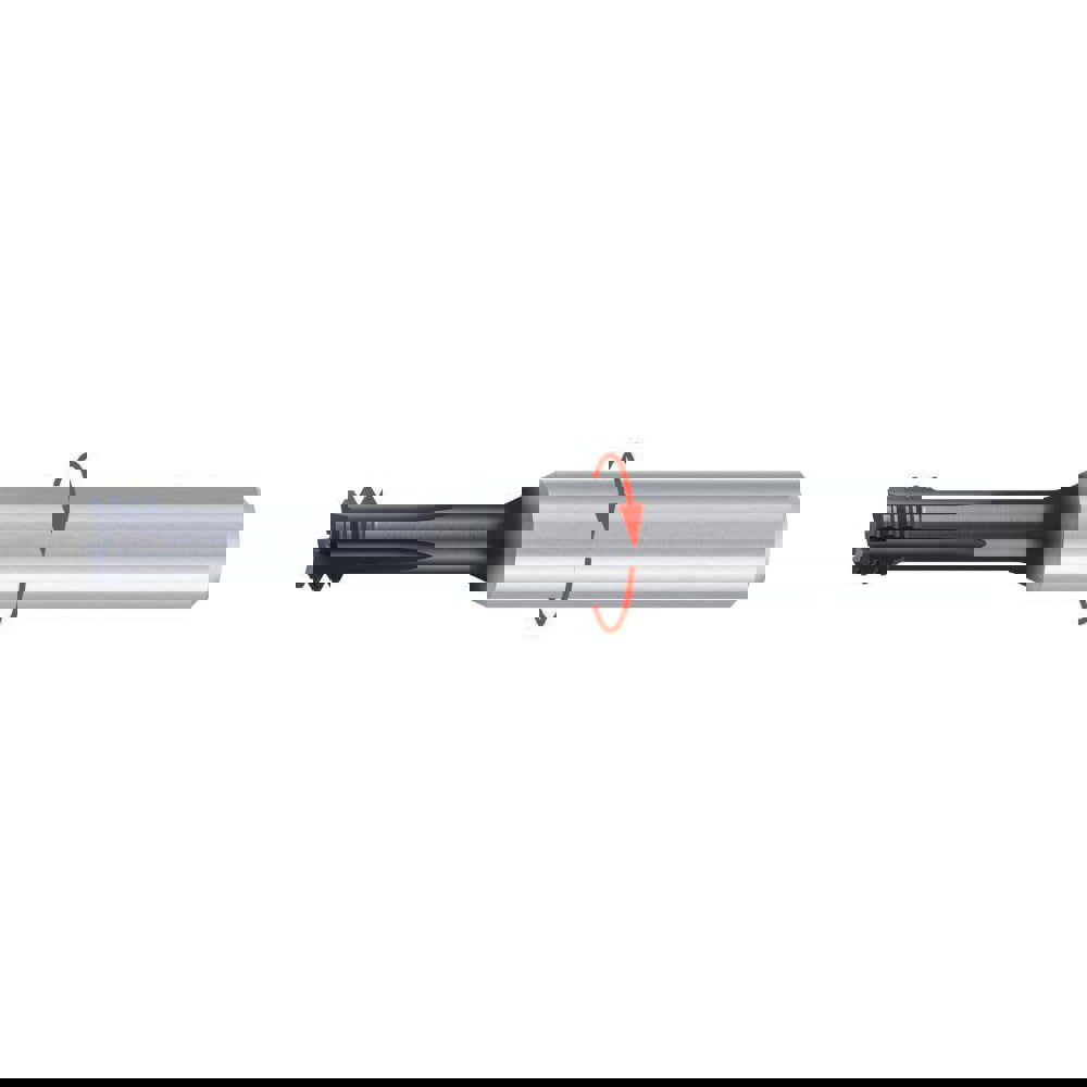 Helical Flute Thread Mills; Material: Solid Carbide ; Thread Size (mm): M6 x 1 ; Thread Type: Metric ; Shank Diameter (mm): 6.00 ; Cutting Diameter (mm): 4.80 ; Shank Type: Cylindrical