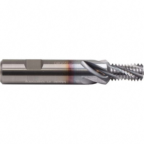 Helical Flute Thread Mill: 1/2-20, Internal, 4 Flute, Solid Carbide