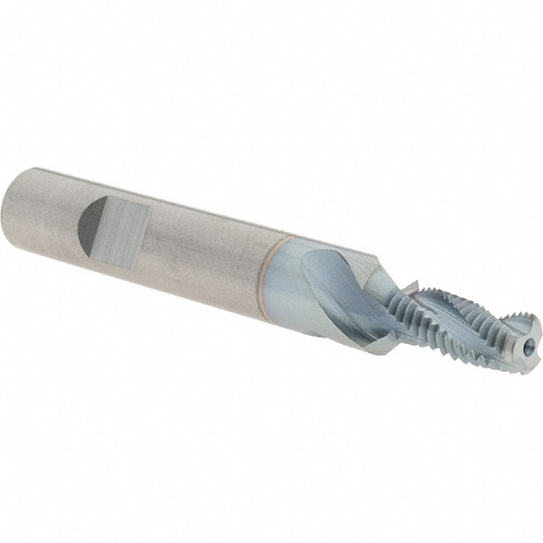 Helical Flute Thread Mill: 5/16-24, Internal, 3 Flute, 10.00 mm Shank Dia, Solid Carbide