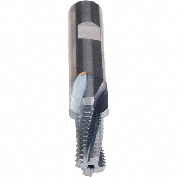 Helical Flute Thread Mill: 1/2-13, Internal, 4 Flute, Solid Carbide