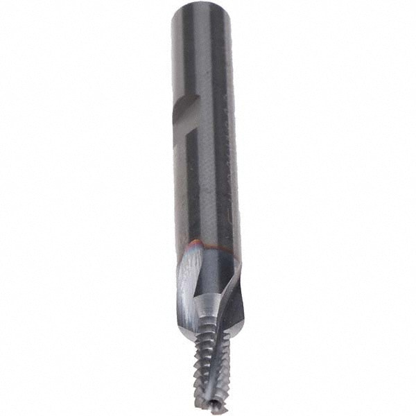 Helical Flute Thread Mill: 1/4-28, Internal, 3 Flute, Solid Carbide