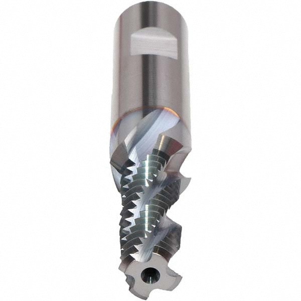 Helical Flute Thread Mill: M6x1, Internal, 3 Flute, 8.00 mm Shank Dia, Solid Carbide