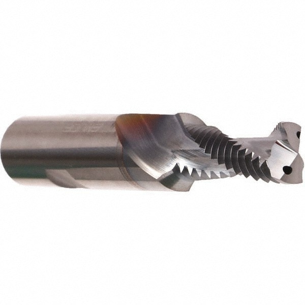 Helical Flute Thread Mill: 1/2-13, Internal, 2 Flute, 14.00 mm Shank Dia, Solid Carbide