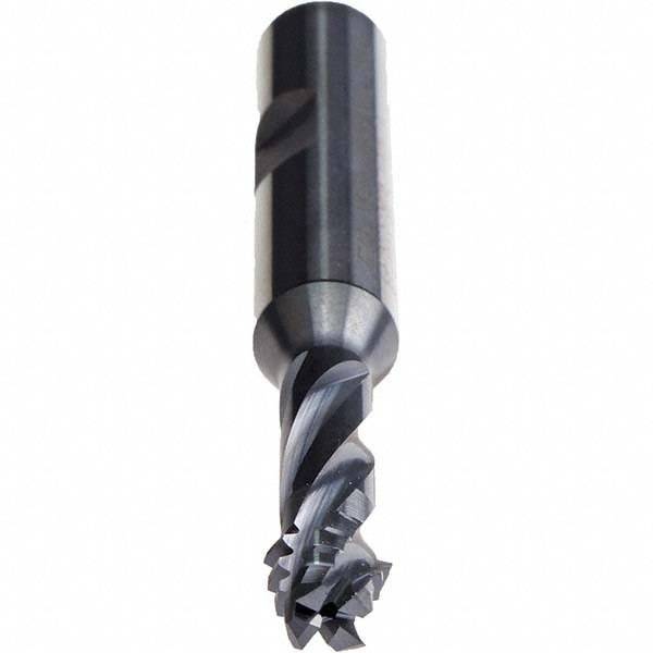 Helical Flute Thread Mill: 3/8-24, Internal, 4 Flute, Solid Carbide