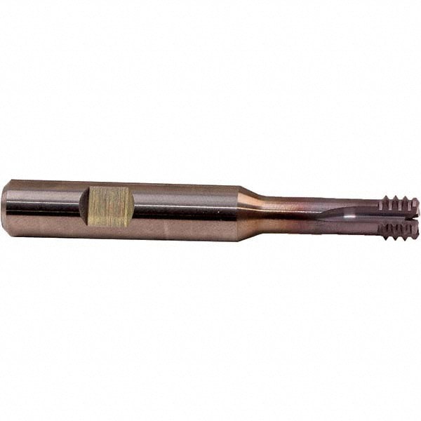 Straight Flute Thread Mill: 1/2-13, Internal, 4 Flutes, Solid Carbide