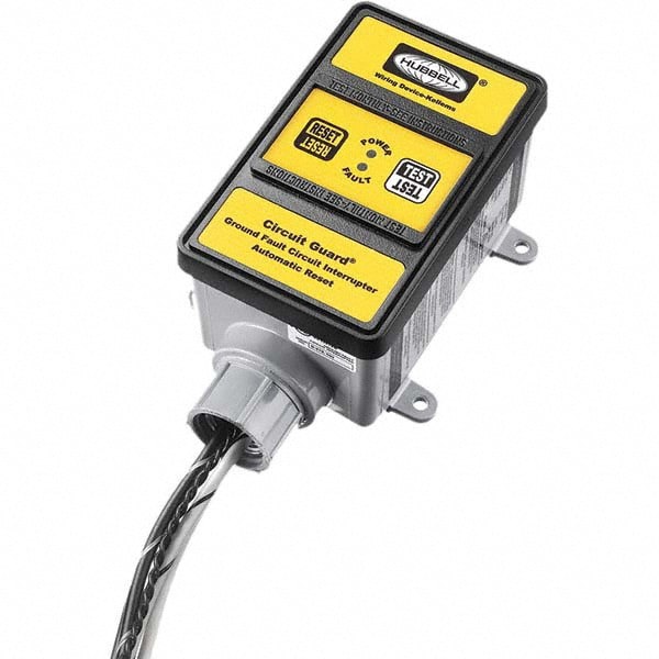Hardwired GFCIs; Reset Type: Automatic ; Number of Phases: 1 ; Cable Length (Feet): 2 ; Frequency Rating (Hz): 60 ; GFCI Body Length (Decimal Inch): 5.2400 ; Standards Met: UL Listed; CSA Certified
