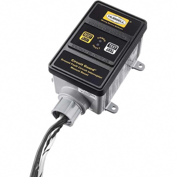 Hardwired GFCIs; Reset Type: Manual ; Number of Phases: 1 ; Cable Length (Feet): 2 ; Frequency Rating (Hz): 60 ; GFCI Body Length (Decimal Inch): 5.2400 ; Standards Met: UL Listed; CSA Certified