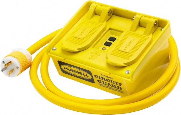 Floor GFCI Cord Set: 6' Cord, 15A, 120V