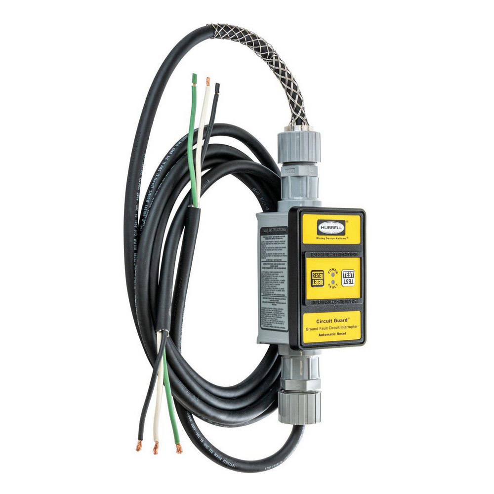 GFCI Cords & Power Distribution Centers; Mount Type: Inline ; Voltage: 125V AC ; Cord Color: Black ; Housing Material: Thermoplastic ; Protection Type: Ground Fault Circuit Interrupter (GFCI) ; Cord Length (Inch): 120