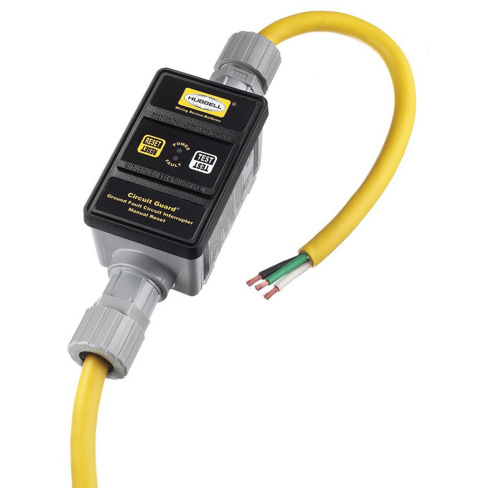 GFCI Cords & Power Distribution Centers; Mount Type: Inline ; Voltage: 208V AC ; Cord Color: Black ; Housing Material: Thermoplastic ; Protection Type: Ground Fault Circuit Interrupter (GFCI) ; Cord Length (Inch): 72