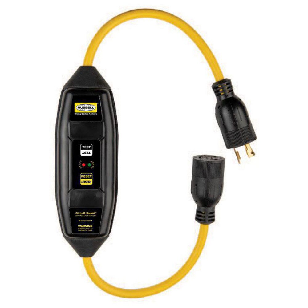 GFCI Cords & Power Distribution Centers; Mount Type: Inline ; Voltage: 120V AC ; Cord Color: Yellow ; Housing Material: Thermoplastic ; Protection Type: Ground Fault Circuit Interrupter (GFCI) ; Cord Length (Inch): 24