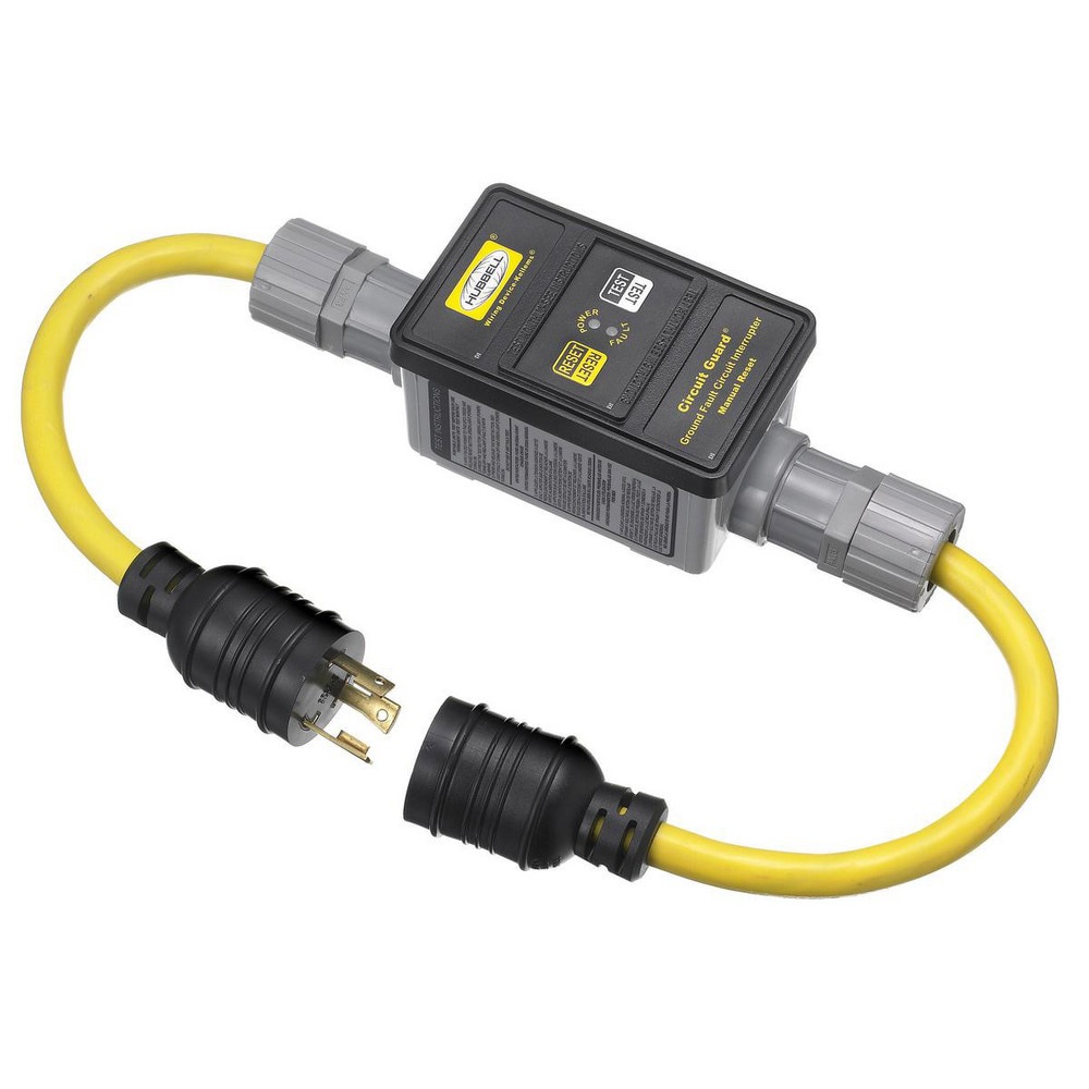 GFCI Cords & Power Distribution Centers; Mount Type: Inline ; Voltage: 120V AC ; Cord Color: Black ; Housing Material: Thermoplastic ; Protection Type: Ground Fault Circuit Interrupter (GFCI) ; Cord Length (Inch): 24