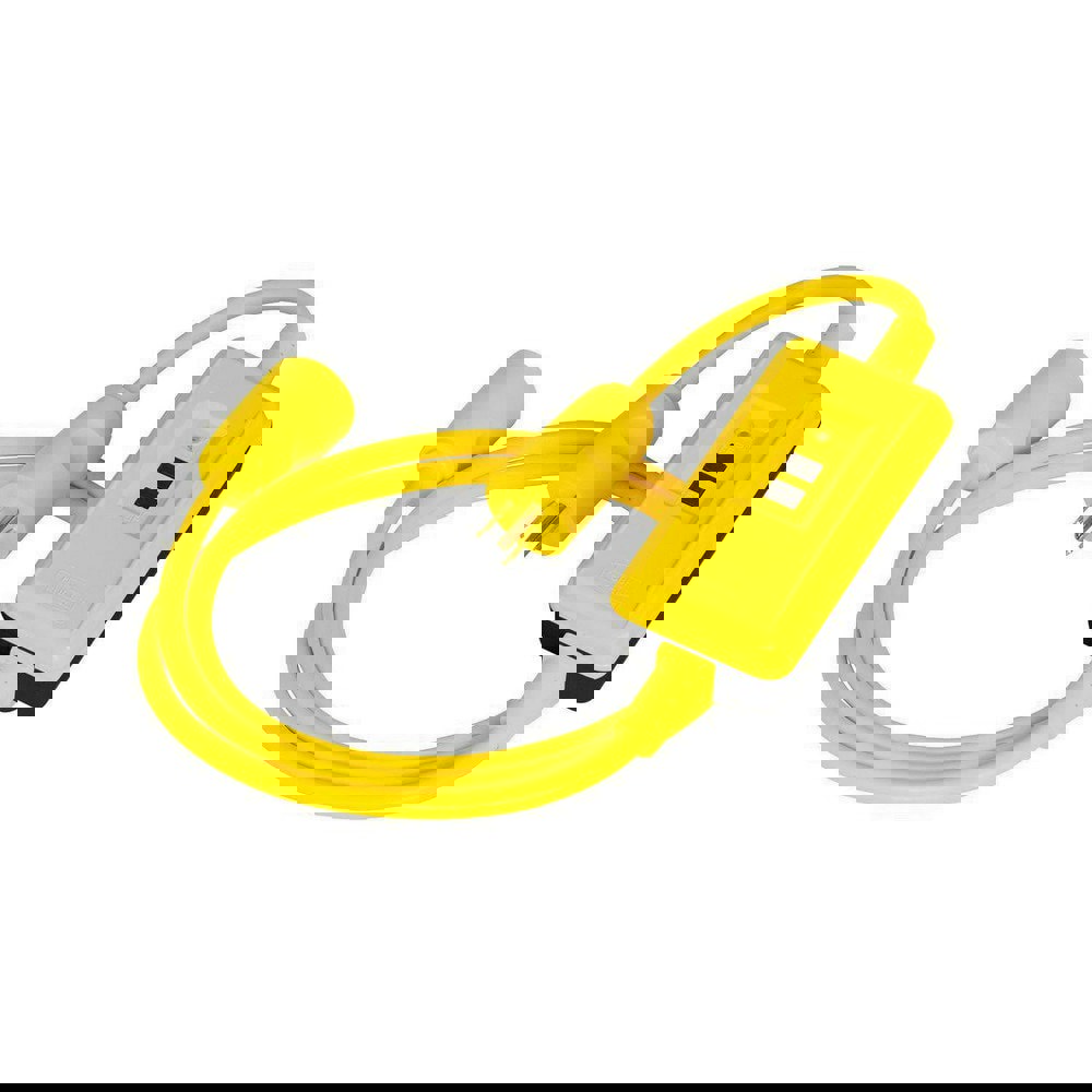 Power Protection Products, GFCI Linecords, Commercial, Manual Set, 15A 120V AC, 5-15R, 6' Cord Length, 4-6 mA Trip Level, Black and Yellow