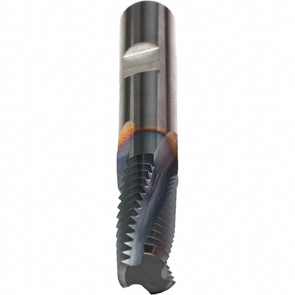 Helical Flute Thread Mill: M8x1.25, Internal, 3 Flute, 1/4