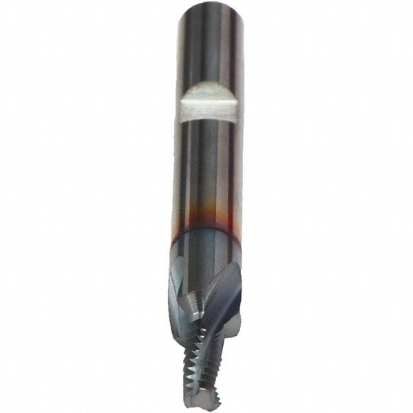 Helical Flute Thread Mill: 1/4-28, Internal, 3 Flute, 1/4